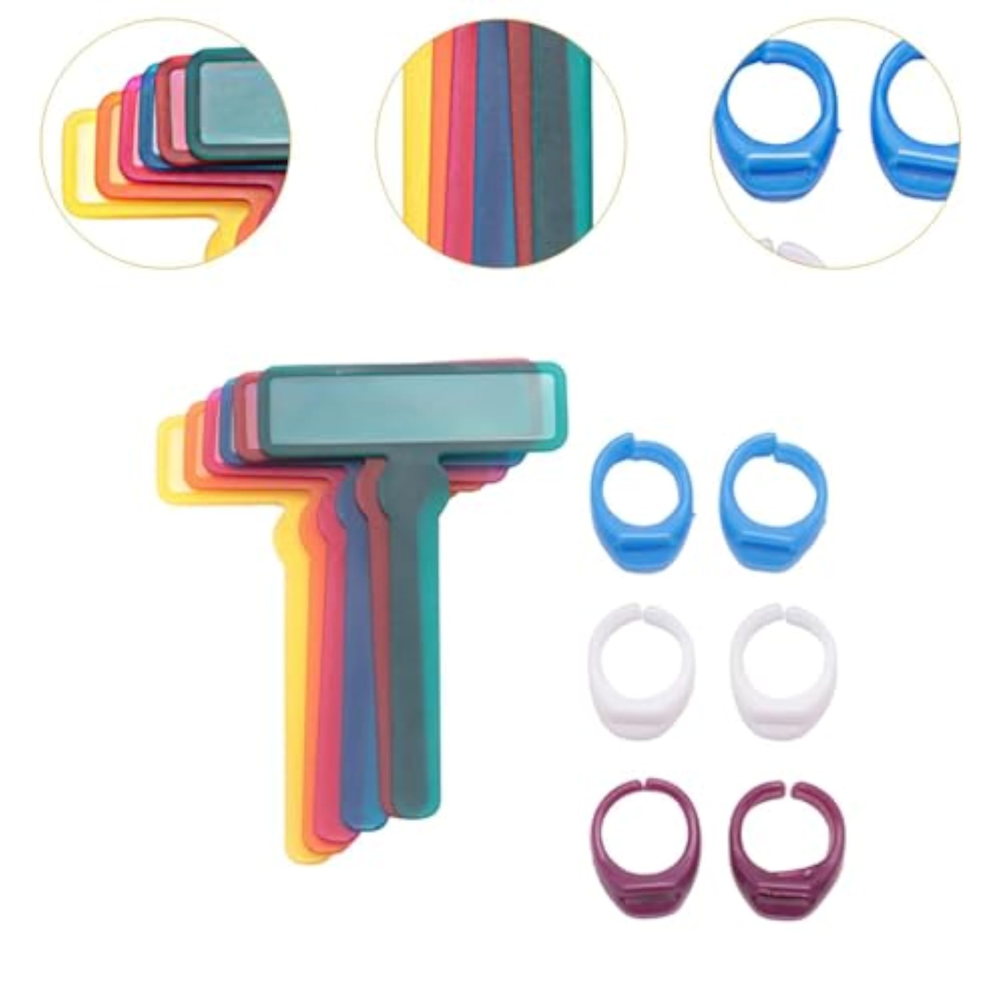 6 Pieces Guided Reading Strips with Ring Highlighter