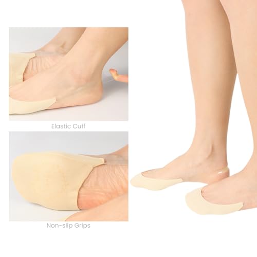Image of Toe Socks for Mules, Half Socks No Show Toe Toppers Covers for Women, Invisible Footies for Flat Clogs 4 /6 /8 pairs