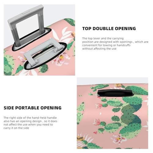 Tropical Cactus Print Luggage Suitcase Cover Protector Luggage Washable Covers With Concealed Zipper4