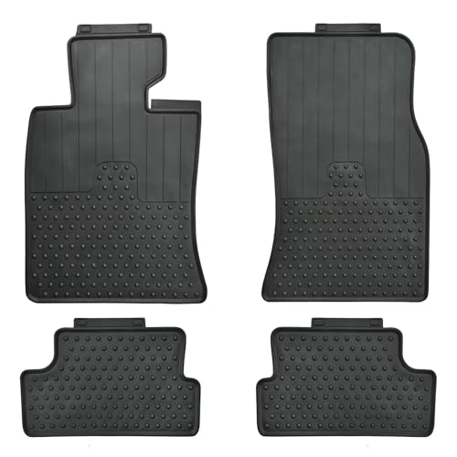 Lwope Car Floor Mats Custom Fit for Mini Cooper R56 2006-2013 Black Rubber Auto Liner Mats All Weather Protection Odorless