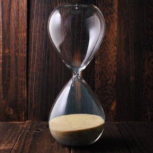 Genérico Ampulheta Decorativa de Vidro, Temporizador de Areia Cinza com 5, 15 e 30 Minutos