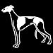 SUIFENG Autoaufkleber 17X14.4Cm Greyhound Dog Auto Aufkleber wasserdichte Vinyl Aufkleber Auto Styling Stoßstange Dekoration Schwarz/Silber