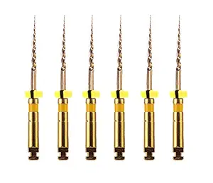 Easyinsmile X-Pro Gold Taper NITI Endo Rotary Files 6pcs Endodontic Controlled Memory Files 6Pcs