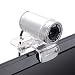 Cimkiz USB Webcam for Skype, Manual Focus Built-in MIC PC Camera Plug and Play for Computer Laptop MAC (Transparent)