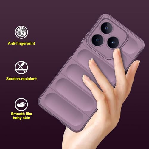 Image of Amazon Brand - Solimo Mobile Cover for Realme C63 4G / Narzo N63 4G | Full Camera Protection | Liquid Silicon Case | Flexible Bumper Case for Realme C63 4G / Narzo N63 4G (Purple)