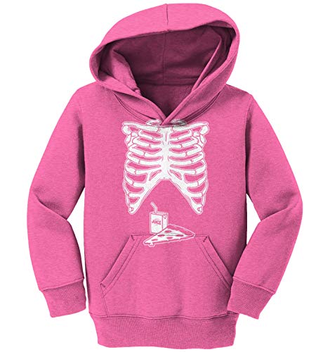 Ribcage with Pizza & Juice Box - Toddler/Youth Fleece Hoodie2