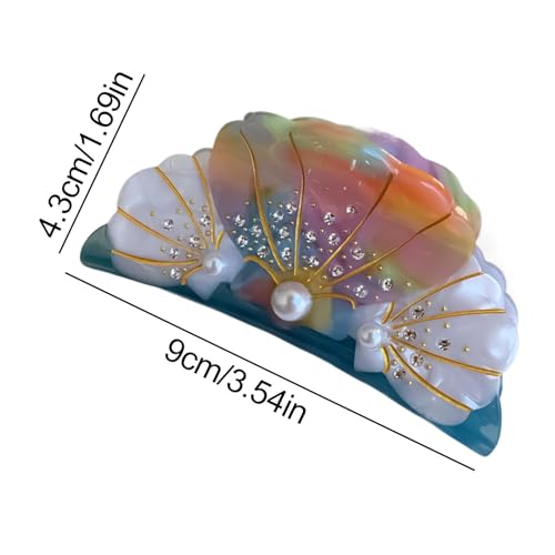 Pinza para el pelo de estrella de mar y perlas para mujer 5