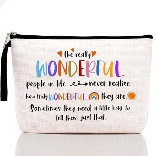 Hanamiya Na Thank You Gifts Makeup Bag Friendship Gifts for Women Female Best Friend Work Sister Coworker Cousin Gifts Friend Birthday Gifts Appreciation Gifts Cosmetic Bag Graduation Gifts