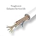100SEASHELL Long Cord Wired Earbuds no Microphone Headphones Watching tv with Extra Noise isolating Blocking bass Ear Buds Without mic Corded Length Earphones