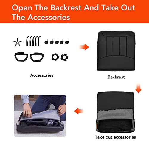 Clatina Leather Office Executive Chair, Mid Back Computer Desk Chair With Lumbar Support And Padded Armrests, Ergonomic Adjustable Swivel Chair For Home, Black #TOP3