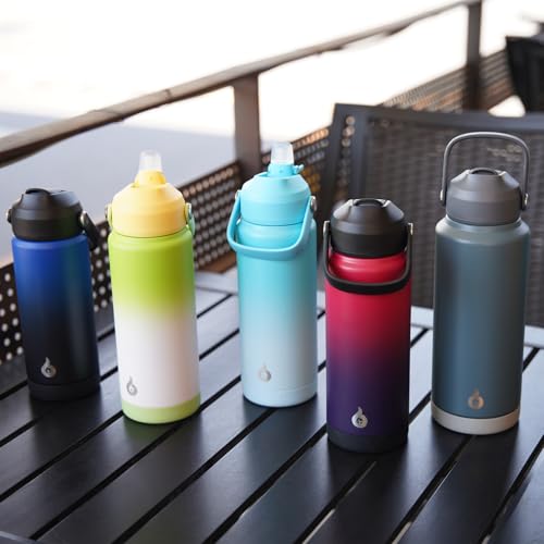 Image of BJPKPK Insulated Water Bottle with Straw Lid, 40oz Large Thermo, BPA Free Leak Proof Stainless Steel Metal Water Bottles, Tumblers, Cups, Flasks for Travel, Sports,Charming Red