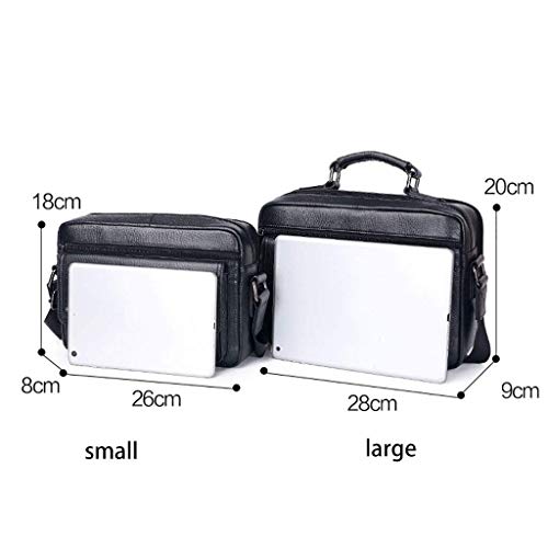 Business Briefcase, Leather Waterproof Shoulder Bag Tote Bag Multi-Function Backpack, Can Accommodate Flat, File (Size : 26 * 8 * 18CM) (28 * 9 * 20CM)2