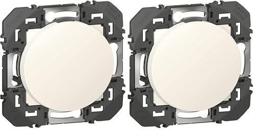 LEGRAND | Obturateur Blanc Composable, Dooxie, Permet De Couvrir Une Boîte D'Encastrement, Possibilité De Perçage Pour Sortie De Fil, Compatible Avec Plaques De Finition (Lot de 2)