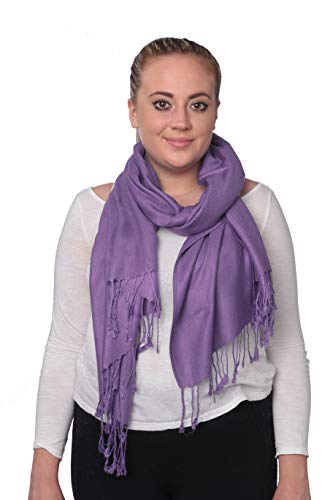 Pashmina Shawls and Wraps - Large Scarfs for Women - Party Bridal Long Fashion Shawl Wrap with Fringe