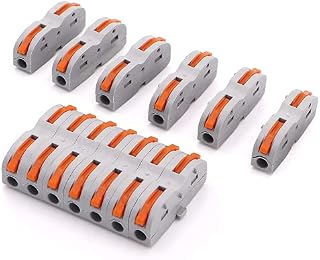 30Pcs Lever Nut Connector,One to One Conductor Compact Wire Connectors,Splicing Type Quick Conductors Cable Clamp Terminal Block Spring Connector (Free Combination)