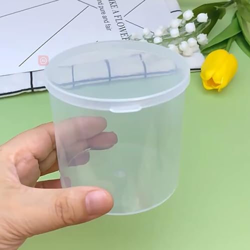 Image of 12 Pcs Clear Round Plastic Storage Containers Jar 3.72 oz - D /2.36 x H /2.13 in, Clear Round Bead Storage Containers for Storage of Small Items, Craft, Beads, Jewelry, Small Parts