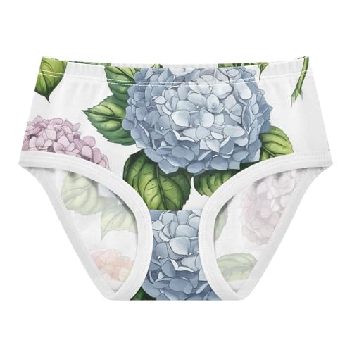 Cotton Girls Underwear Toddlers Colorful Hydrangea White Girl Panties Cute Aesthetic Briefs Kids Undies 2t