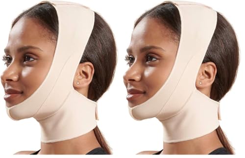 Image of Marena FM100 Unisex Recovery Compression Minimal Coverage Face Post-Op Mask with Mid-Neck Coverage (Pack of 2)