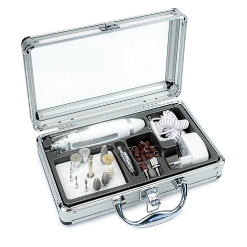 prorelax Maniküre- / Pediküre-Set DELUXE | Für Damen und Herren | Professionelle Hand- und Fußpflege für Zuhause und unterwegs | 15 hochwertige Aufsätze aus chirurgischem Stahl | Mit LED-Licht