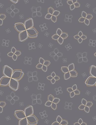 Carnet Gris Floral pour confier vos pensées les plus précieuses à ce journal intime ligné