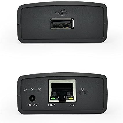 Wavlink USB 2.0 Network LPR Print Server front and back ports