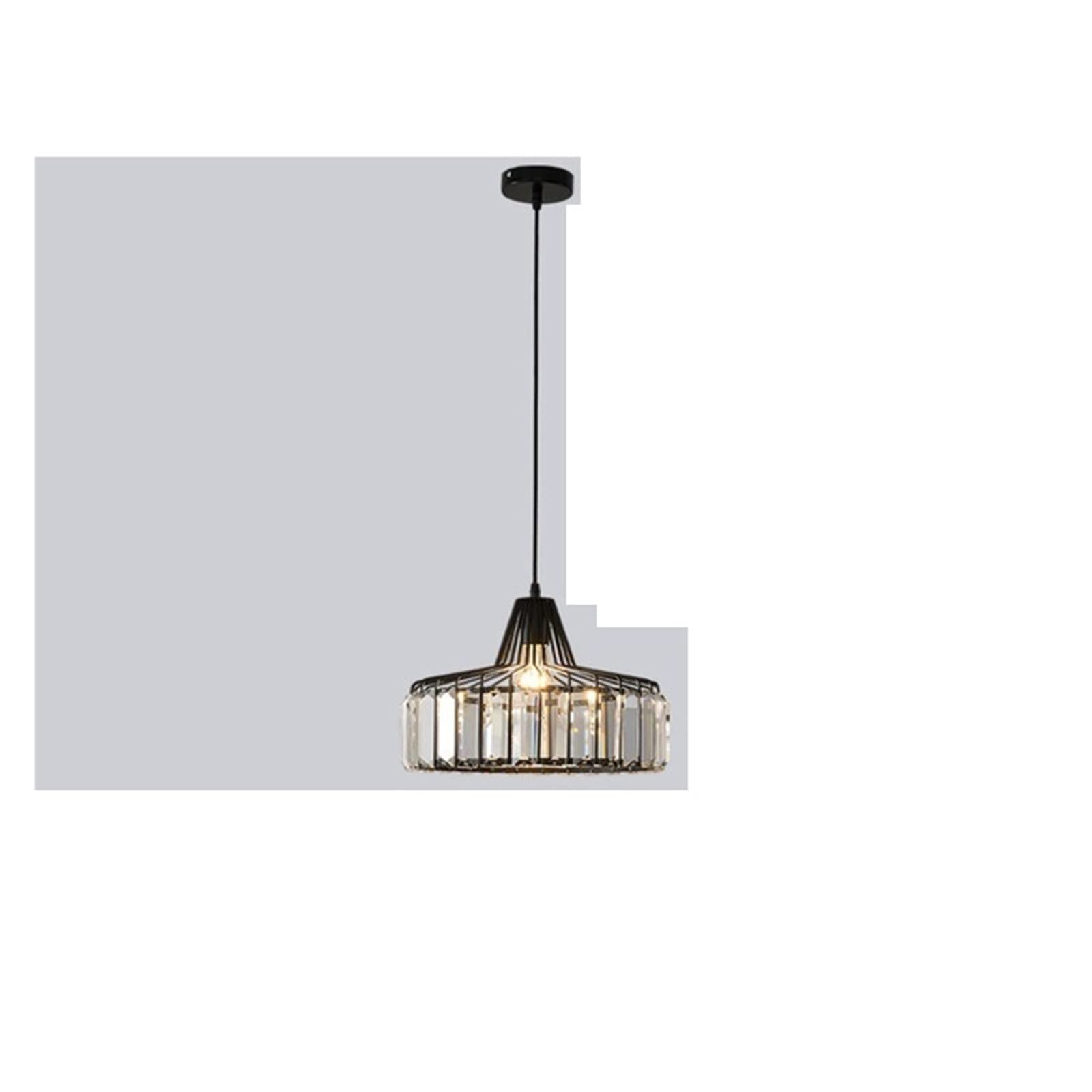 Hui Yan Chandelier, Crystal Chandelier LED Crystal Chandeliers Gold Black Living Room Pendant Light E27 Suspension luminaire Decoration Lamp(Black Small D25cm,Cold White)