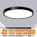 LED Flush Mount Ceiling Light Fixture, 9inch Modern Black Light, 18W 5000K, Low Profile Slim Flat Surface Lights for Bedroom Kitchen Hallway Laundry Stairwell Basement Closet