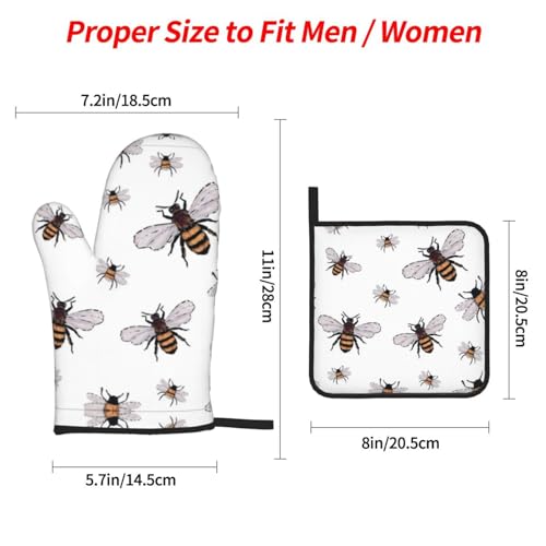 Juego de 4 piezas para hornear Funny Bees con divertidos estampados para cocina 5