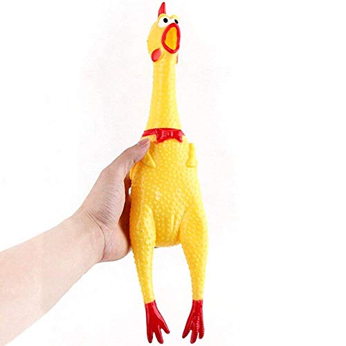 Image of Sage Square Hilarious 32cm Squeaking Screaming Chicken Toy for Kids, Silly Squeezing & Squawking Novelty Gift Idea � Vibrant Colors & Wacky Design
