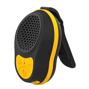Wearable Bluetooth Speaker Clip On Speaker Bluetooth Neck Speaker Bluetooth Wireless Mini Speaker Portable Speaker Running Speaker Work Speaker (Black+Orange)