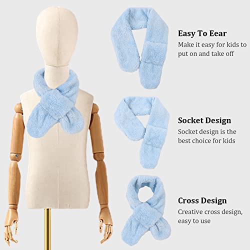 Image of JANGANNSA Fleece Kids Scarf - Warm Winter & Autumn Neck Warmer for Boys & Girls 1-6Y