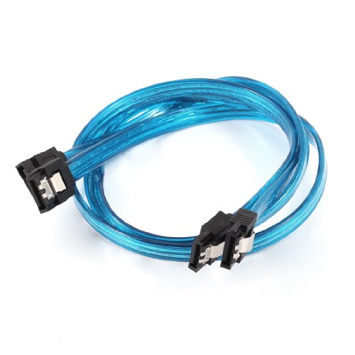 Cable de datos SATA 7 Pin F/F Ruilogod 50 cm negro y azul