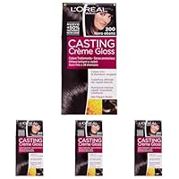 L'Oréal Tinta Capelli senza Ammoniaca, 200 Nero Ebano (Il pacchetto può variare)