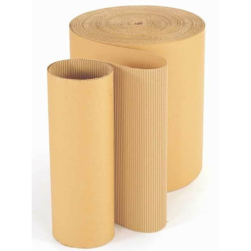 Large 600mmx75m Strong Protective Corrugated Cardboard Rolls Cushioning Wrap For Fragile Items (1 Roll)
