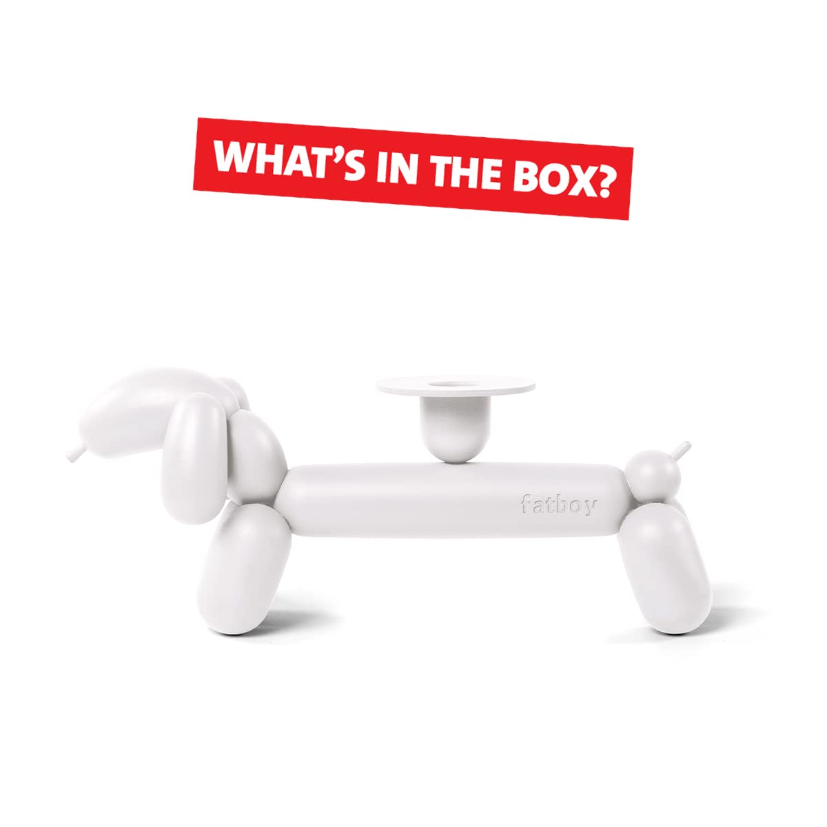 Fatboy® Can-Dog Blanc | Bougeoir Design Moderne | Bougeoir en Aluminium | Bougeoir 1 Bougie pour Noël | 28,5 x 11 x 8 cm