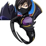 MINHCHEN New 2024 Anime Lelouch Of The Rebellion Ring Lelouch Lamperouge Zero Mask Cosplay Unisex Adjustable Rings Jewelry Accessories Fashion Accessories Creative Gift