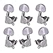 B Baosity 6 Pieces Locking Guitar String Tuning Pegs Machine Heads, 2L 4R Guitar Tuner Tuning Keys for Electric Folk Guitars Replacement, 2L 4R Argent