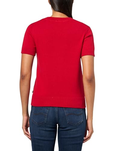 Image of Nautica Women's Short Sleeve Crew Neck Cable Solid Sweater