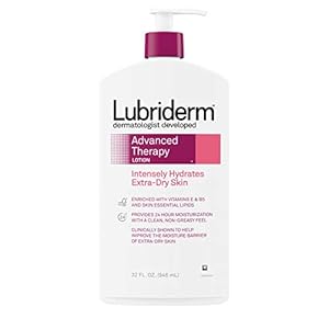 Lubriderm-Advanced-Therapy-Moisturizing-Lotion-with-Vitamins-E-and-B5-Deep-Hydration-for-Extra-Dry-Skin-Non-Greasy-Formula-32-fl-Oz Lubriderm Advanced Therapy Moisturizing Hand and Body Lotion + Pro-Ceramide with Vitamin E and Pro-Vitamin B5, Non-Greasy, Fragrance-Free, Intense Hydration for Itchy, Extra Dry Skin, 32 FL OZ