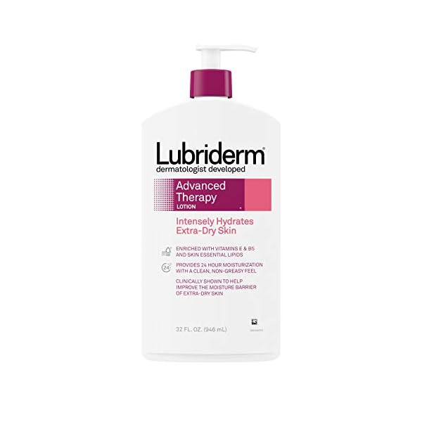 Lubriderm Advanced Therapy Fragrance-Free Moisturizing Lotion With Vitamins E And Pro-Vitamin B5, Intense Hydration For…