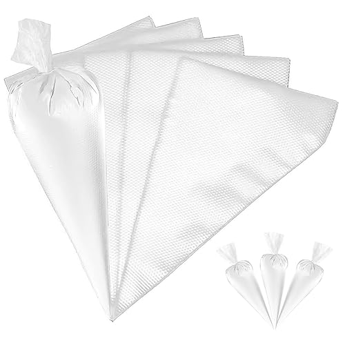 200 Pièces Poches à Douille Jetables en Plastique, Poche à Douille Pâtissière Sacs Pâtisserie Décorant en Plastique Transparent pour Décoration de Gâteaux, Desserts, Pâtisseries