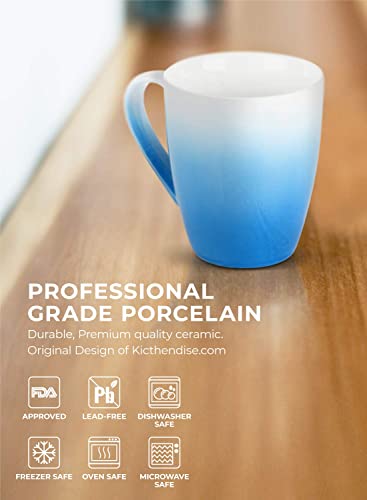 Kitchendise Coffee Mugs Set Of 6 – 16 Oz Coffee Cups Ceramic For Tea, Coffee, Hot Chocolate – Ombre Mugs Assorted Colors, Safe For Microwave And Dishwasher #TOP4