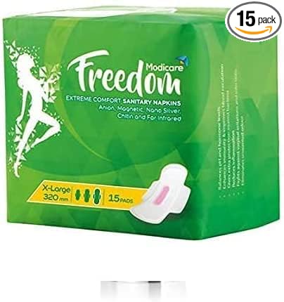Modicare Freedom Comfort Sanitary Napkin X-Large 320 mm (15 Pads) PACK OF 3