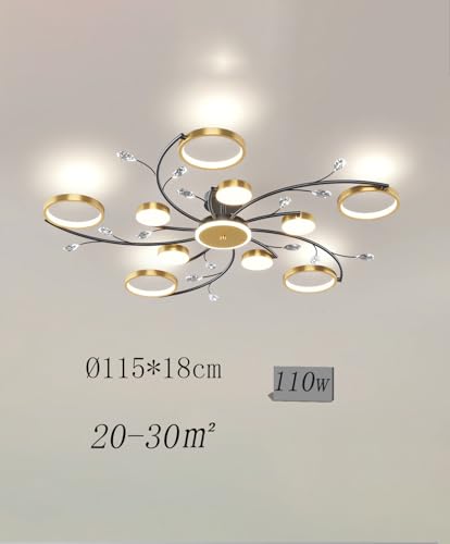 Lámparas de techo modernas LED para dormitorio sala de estar iluminación oro 5