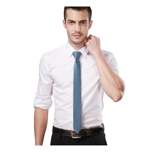 Image of Landisun Black Tie Men Women Solid Skinny Ties Slim Ties Satin Tie