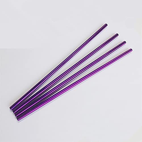 Edelstahl strohhalm 50 Teile/los Edelstahl Strohhalme Wiederverwendbare Gebogene geradetes Trinkhalme für 20 Che 30oz Home Party Bar Zubehör (Color : Purple Straight)