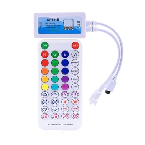 Controlador SP611E inteligente para tira LED WS2812B y WS2811 de 5V a 24V