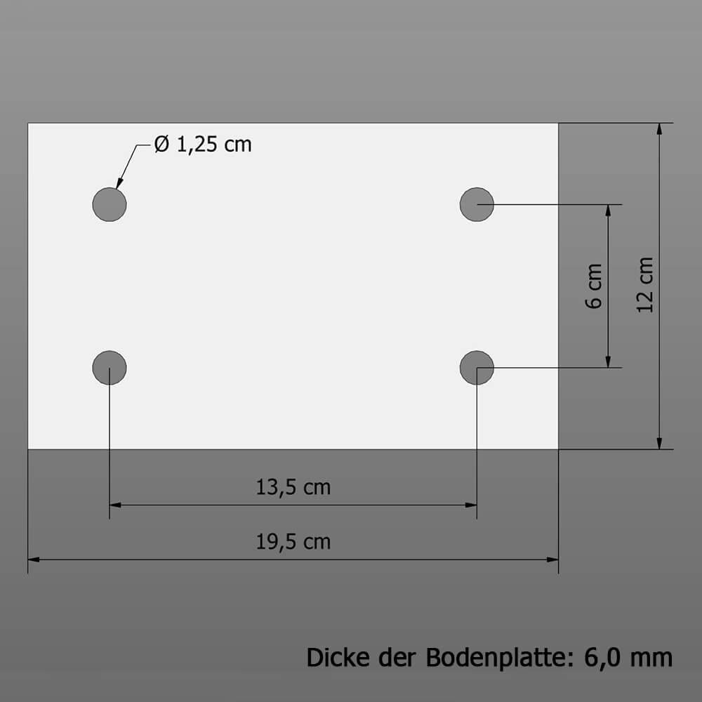 ROBUSTO 4x Kettenpfosten-Set, rot/w, aufdübeln, Stahl, Ø 6 cm, 100 cm, Art.-Nr. 71679 | Absperrpfosten | Absperrpoller | Stahlrohrpoller