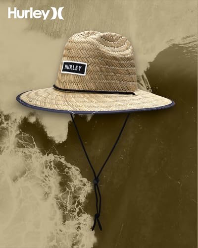Image of Hurley Men's Straw Hat - Bayside Lifeguard Straw Sun Hat