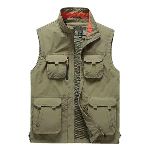 Chalecos de malla para hombre con multibolsillos para llevar todo sin mochila
